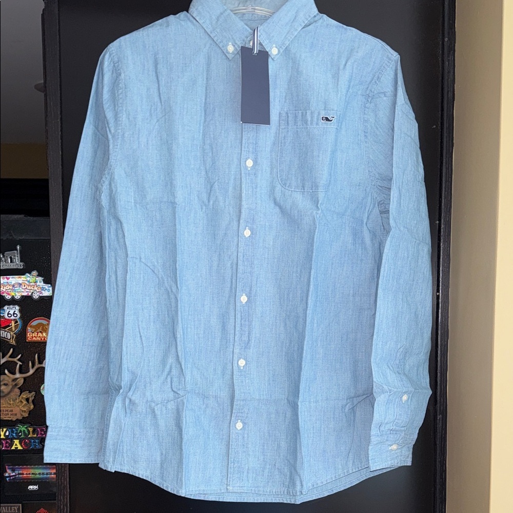 Light Blue kid’s Vineyard Vines Button-Down Shirt XL